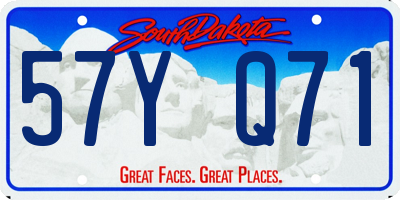 SD license plate 57YQ71