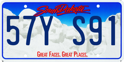 SD license plate 57YS91