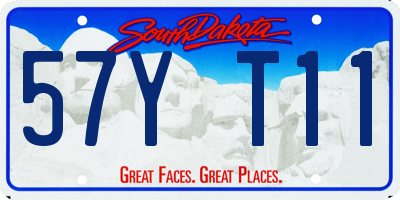 SD license plate 57YT11