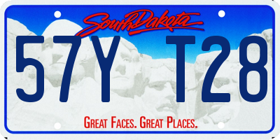 SD license plate 57YT28