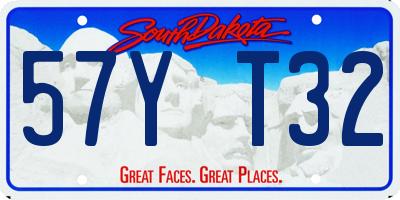SD license plate 57YT32