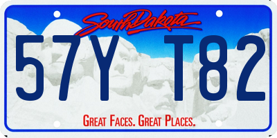 SD license plate 57YT82