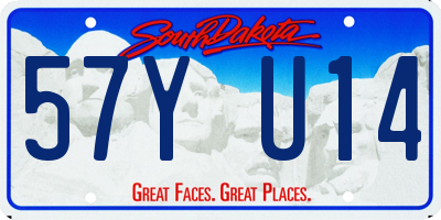 SD license plate 57YU14