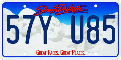 SD license plate 57YU85
