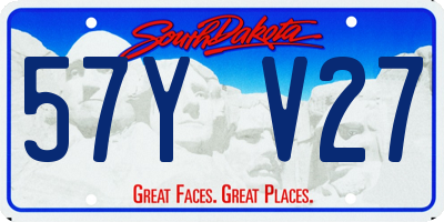 SD license plate 57YV27
