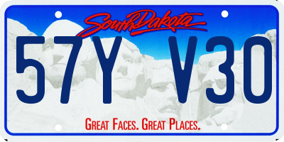 SD license plate 57YV30