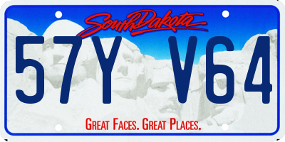 SD license plate 57YV64
