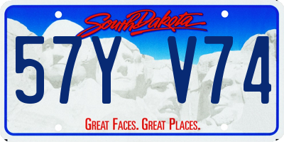 SD license plate 57YV74