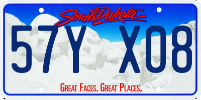 SD license plate 57YX08