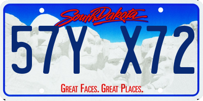 SD license plate 57YX72