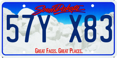 SD license plate 57YX83