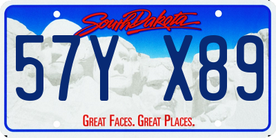 SD license plate 57YX89