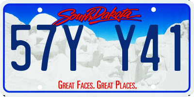 SD license plate 57YY41