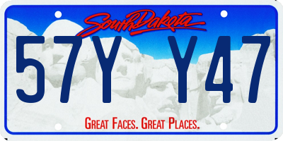 SD license plate 57YY47