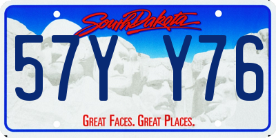 SD license plate 57YY76