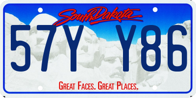 SD license plate 57YY86