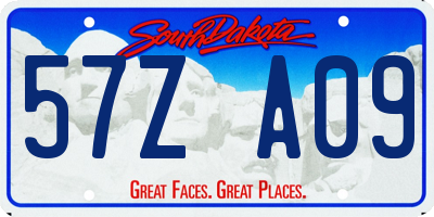 SD license plate 57ZA09
