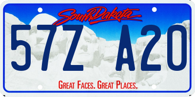 SD license plate 57ZA20