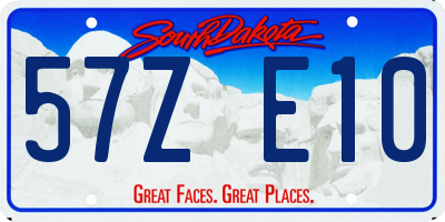 SD license plate 57ZE10