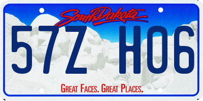 SD license plate 57ZH06