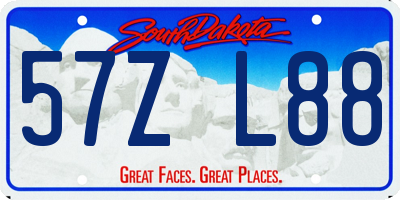 SD license plate 57ZL88
