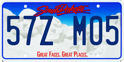 SD license plate 57ZM05