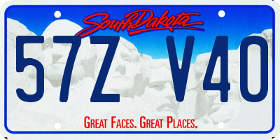 SD license plate 57ZV40