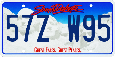 SD license plate 57ZW95