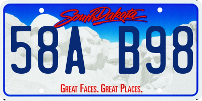 SD license plate 58AB98