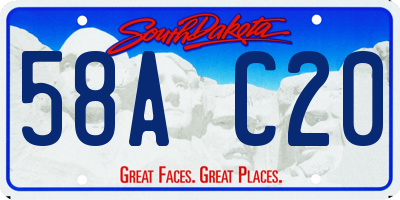 SD license plate 58AC20