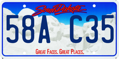 SD license plate 58AC35