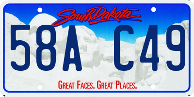 SD license plate 58AC49