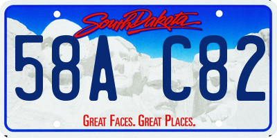 SD license plate 58AC82