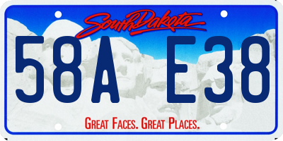 SD license plate 58AE38