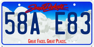 SD license plate 58AE83
