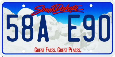 SD license plate 58AE90