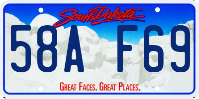 SD license plate 58AF69