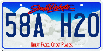 SD license plate 58AH20