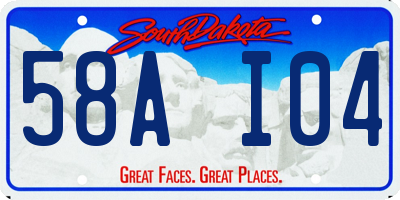 SD license plate 58AI04