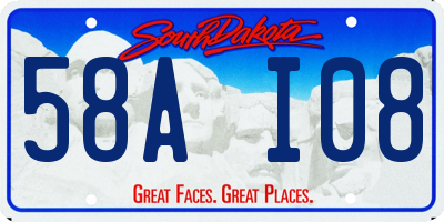 SD license plate 58AI08