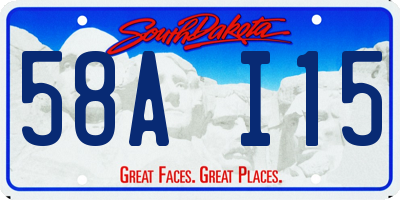 SD license plate 58AI15