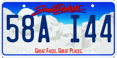 SD license plate 58AI44