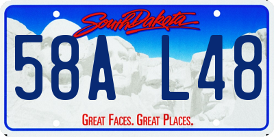 SD license plate 58AL48