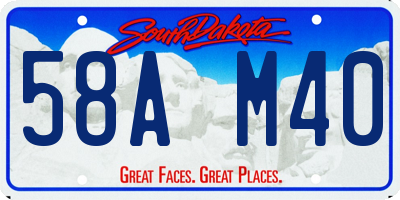 SD license plate 58AM40