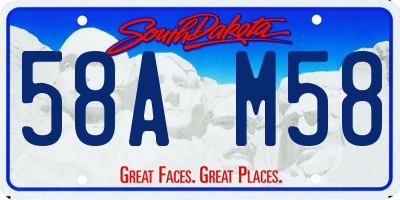 SD license plate 58AM58