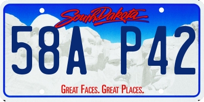 SD license plate 58AP42