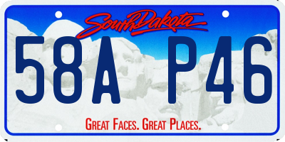 SD license plate 58AP46