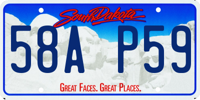 SD license plate 58AP59