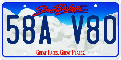 SD license plate 58AV80