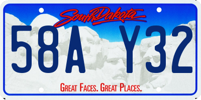 SD license plate 58AY32